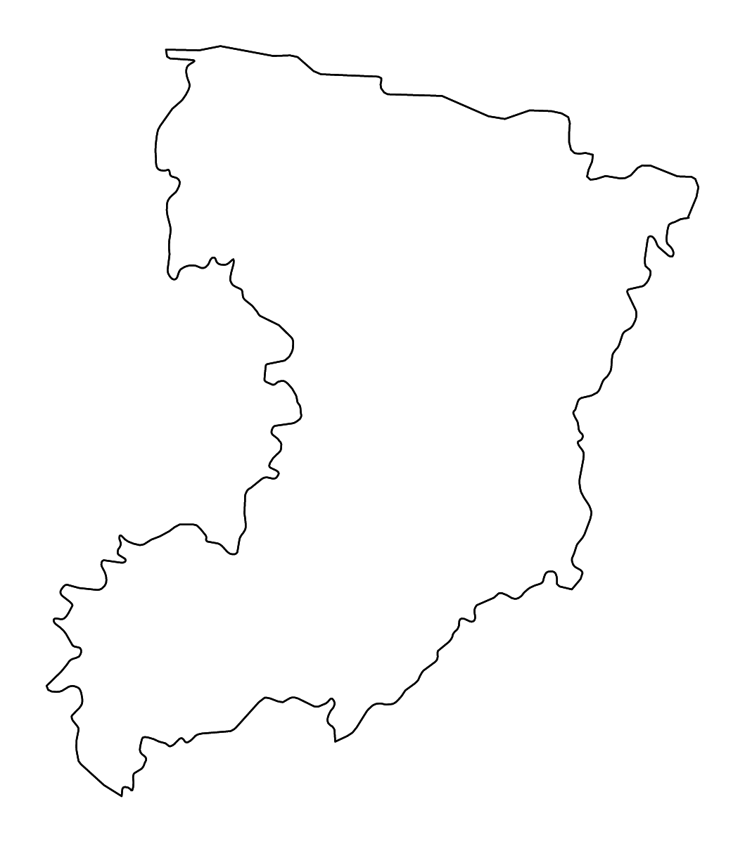 Mapa de contorno de Rivne, Ukraine con ríos.