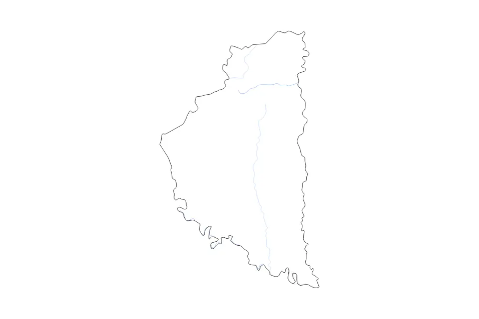 Mapa de Ternopil, Ukraine de tipo contorno y ríos para Europa, con contorno y ríos con límites limpios.