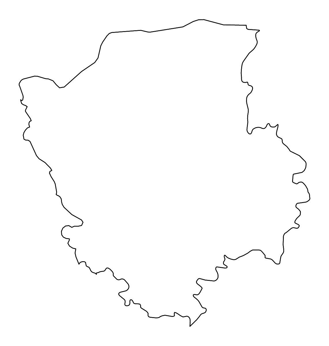 Carte de contour de Volyn, Ukraine avec rivières.