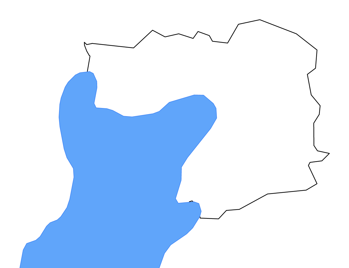 Mapa de contorno de Antrim, United Kingdom con lagos.
