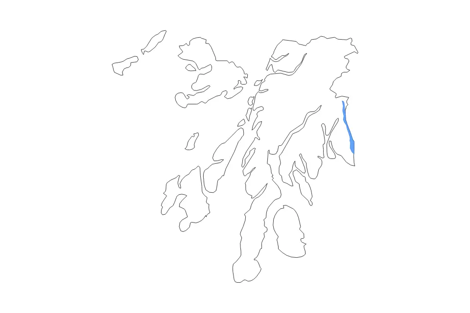 Argyll and Bute outline map preview