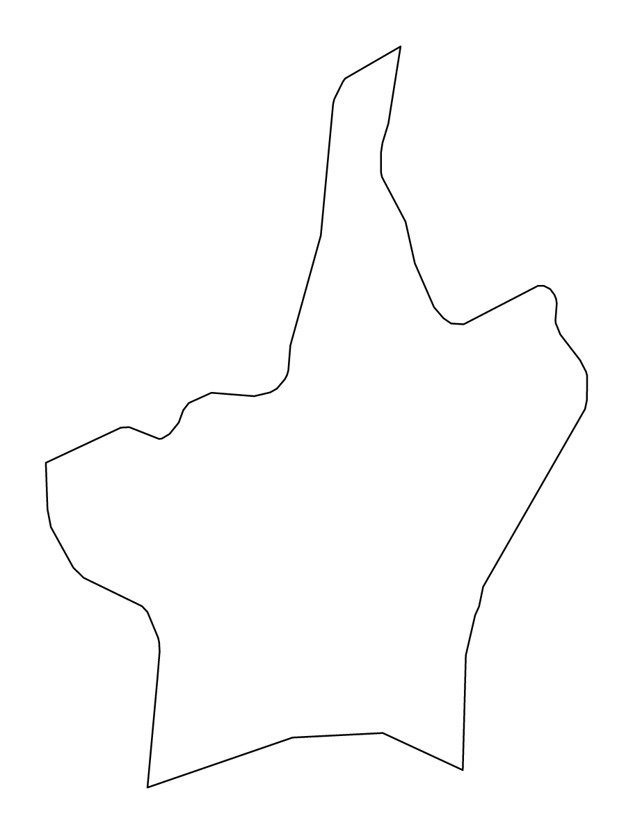 Mapa de contorno de Barking and Dagenham, United Kingdom.