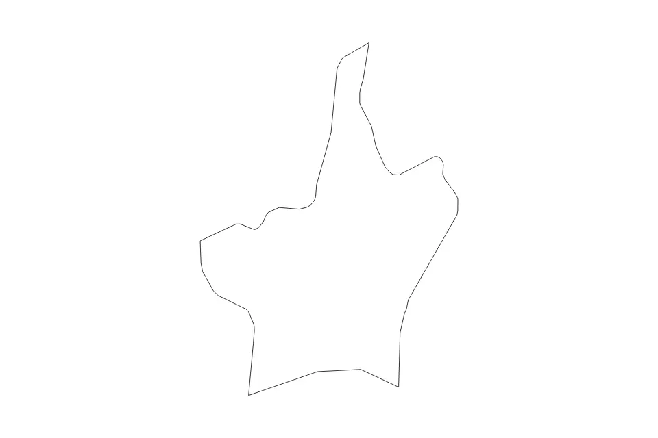 Barking and Dagenham outline map preview