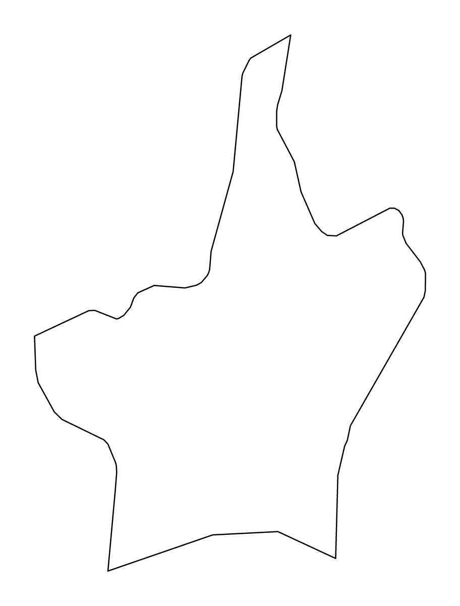 Mapa de contorno de Barking and Dagenham, United Kingdom.