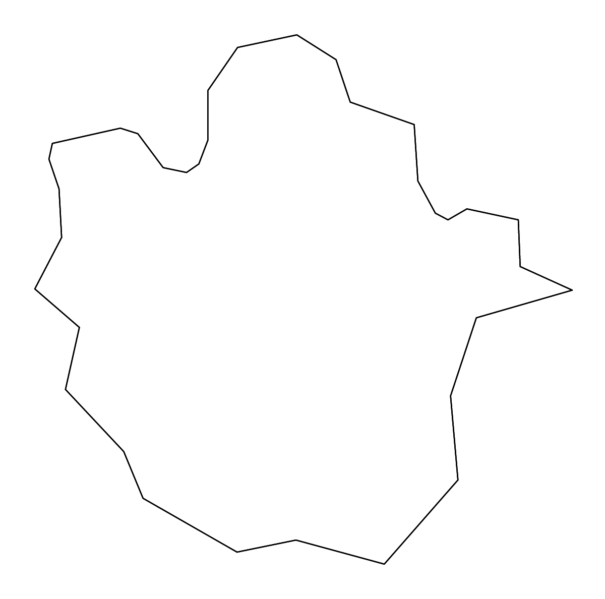Mapa de contorno de Bedford, United Kingdom con ríos.