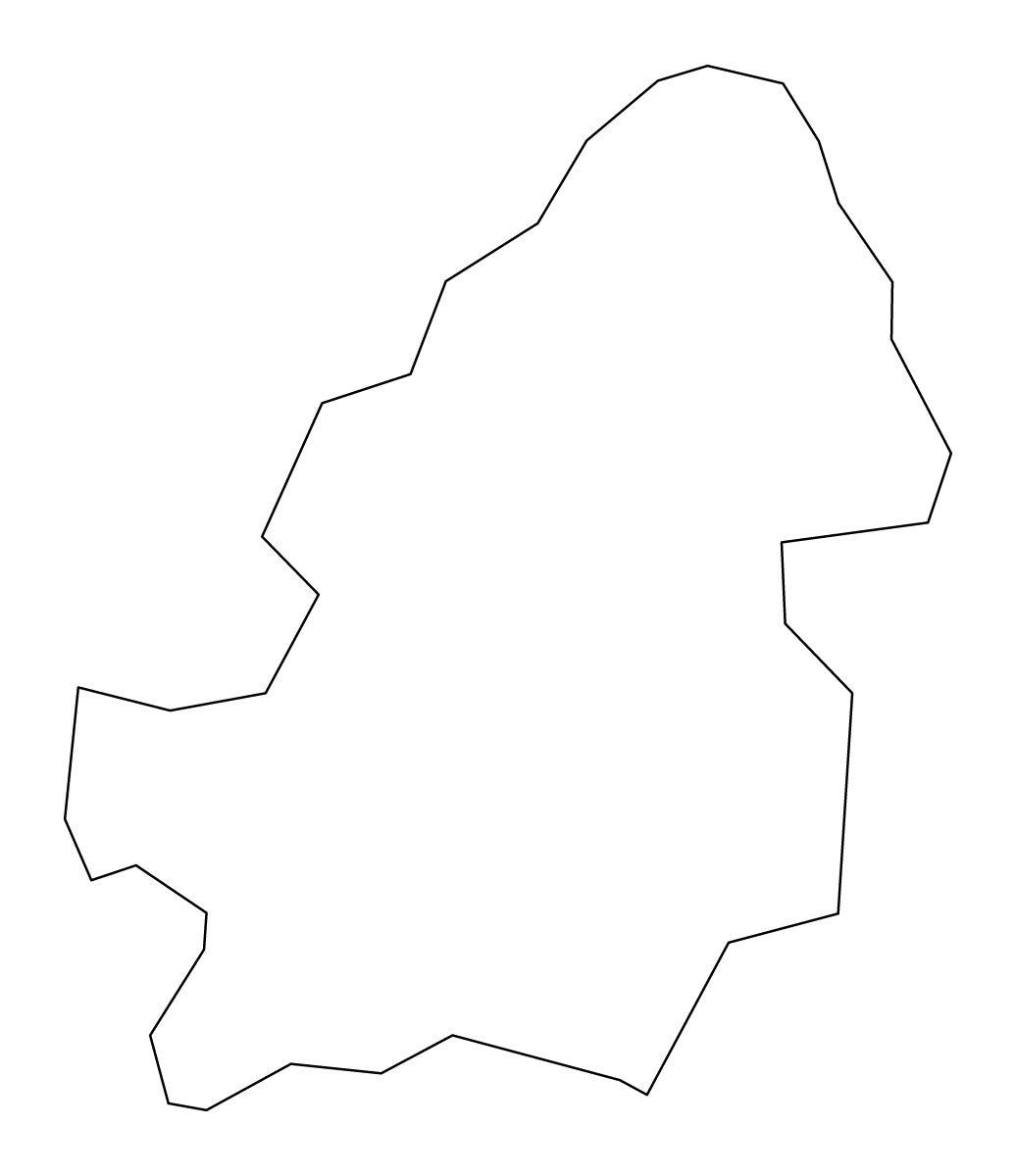 Mapa de contorno de Birmingham, United Kingdom.