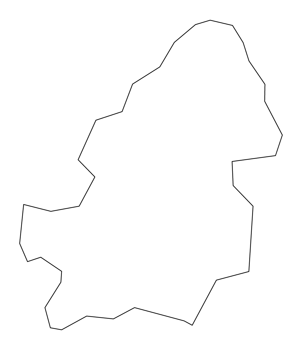 Mapa de contorno de Birmingham, United Kingdom.