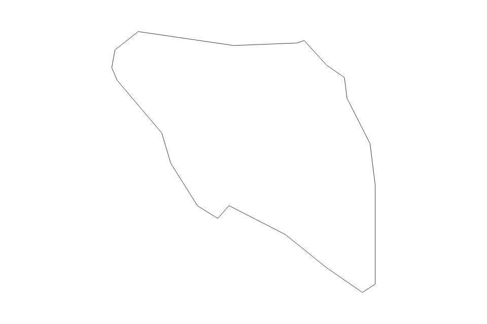 Outline map of Blaenau Gwent Unitary Authority (wales), United Kingdom with subdivision borders.