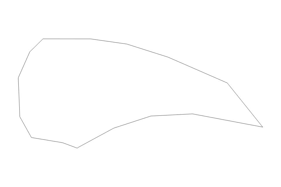 Outline map of Bournemouth Unitary Authority, United Kingdom with subdivision borders.