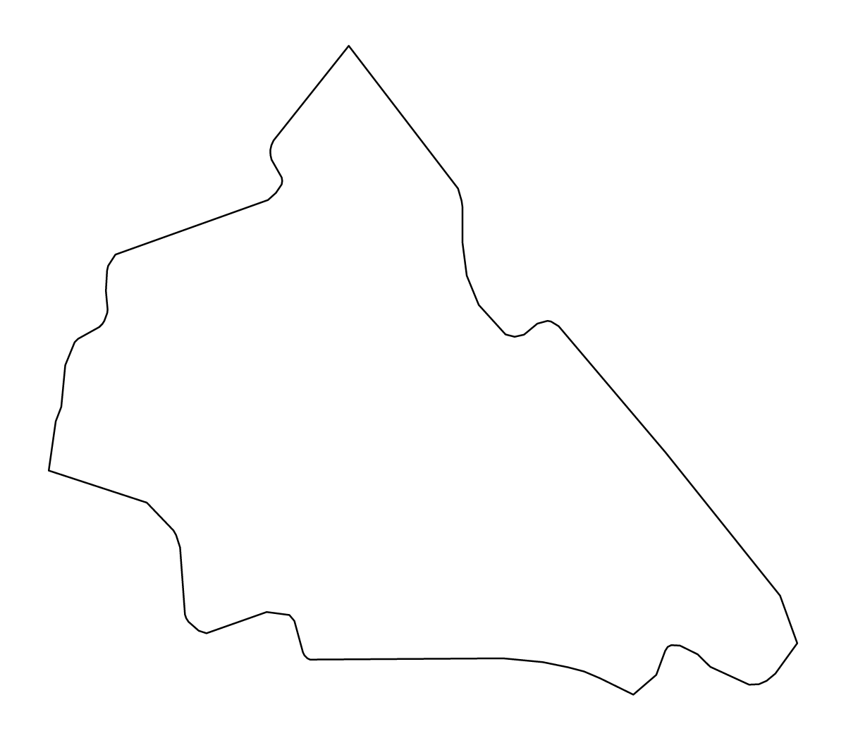 Carte de contour de Brent, United Kingdom.