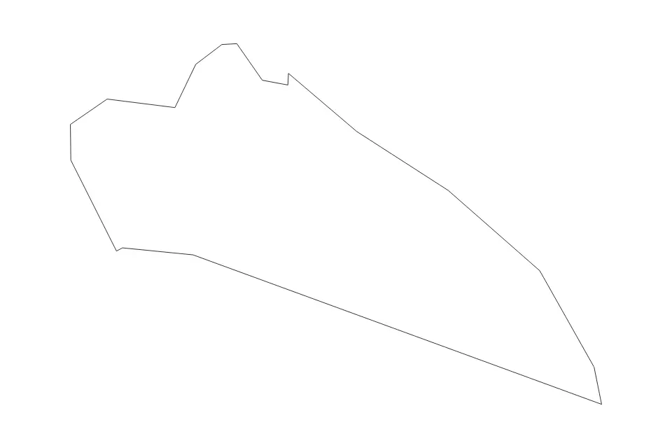 Outline map of Brighton and Hove Unitary Authority, United Kingdom with subdivision borders.