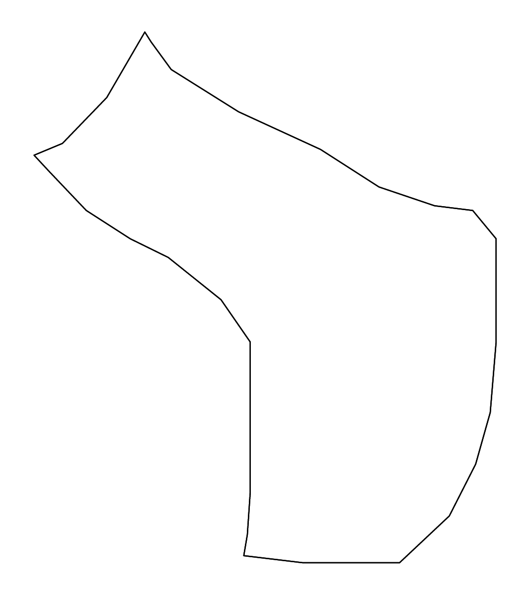 Mapa de contorno de Bristol, United Kingdom con ríos.