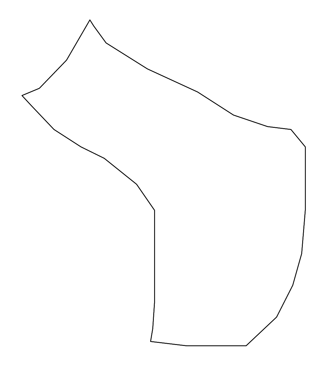 Mapa de contorno de Bristol, United Kingdom con ríos.