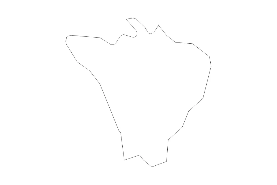 Carte de Bromley, United Kingdom de type contour pour Europe, montrant contour avec des limites nettes.