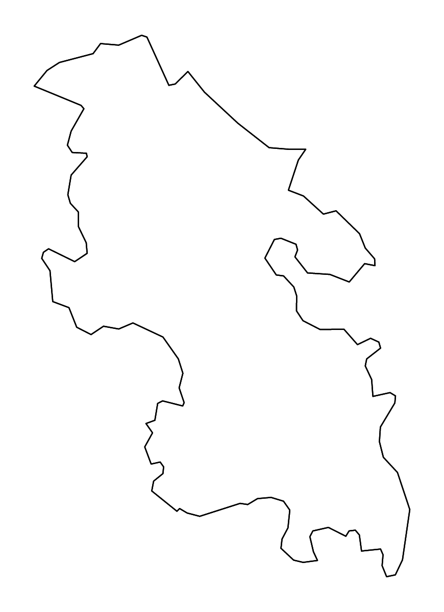 Mapa de contorno de Buckinghamshire, United Kingdom con ríos.