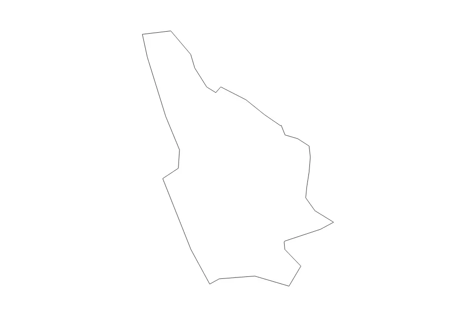 Outline map of Caerphilly Unitary Authority (wales), United Kingdom with subdivision borders.