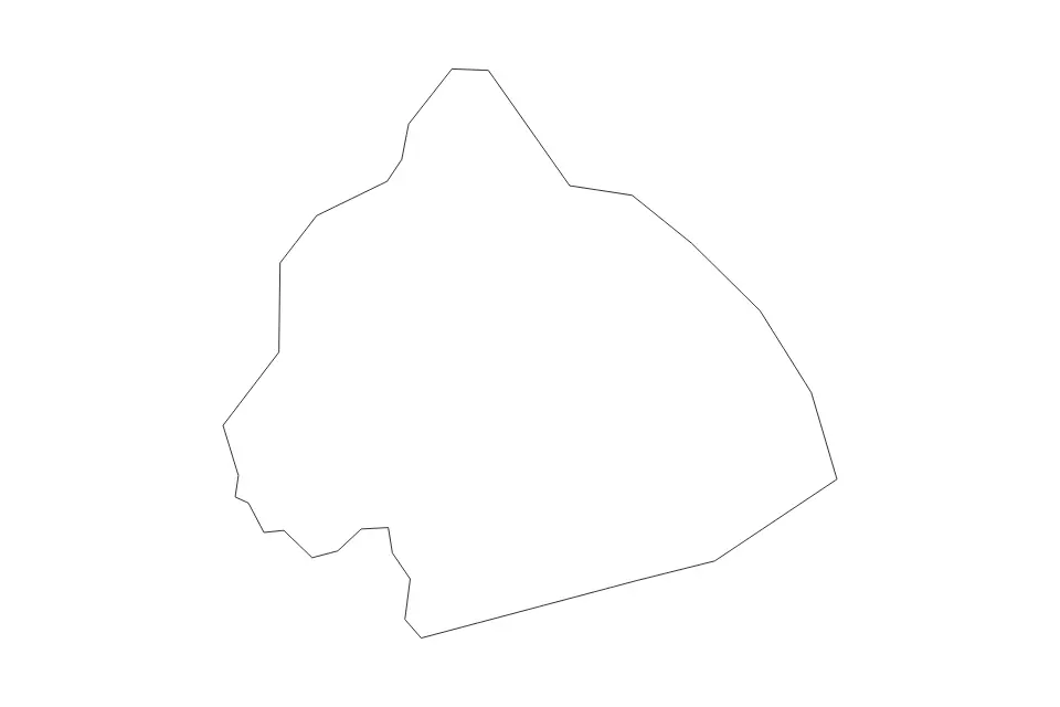 Outline map of Calderdale Metropolitan Borough, United Kingdom with subdivision borders.