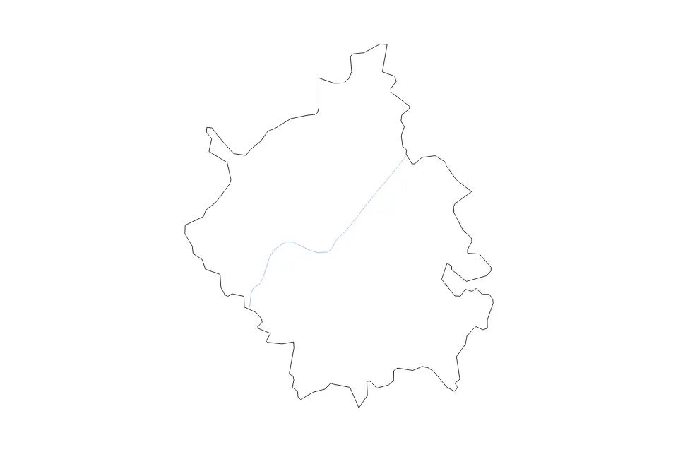 Mapa de Cambridgeshire, United Kingdom de tipo contorno y ríos para Europa, con contorno y ríos con límites limpios.