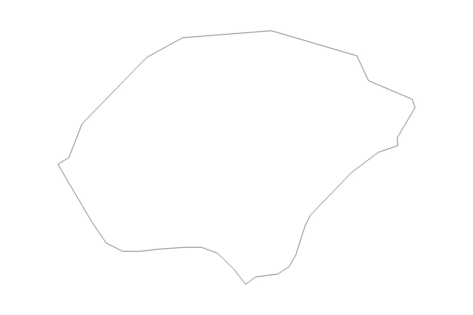 Mapa de Cardiff, United Kingdom de tipo contorno para Europa, con contorno con límites limpios.