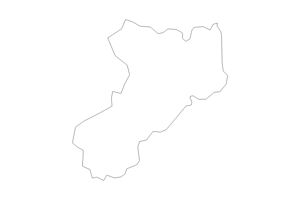 Carte de Cheshire East, United Kingdom de type contour pour Europe, montrant contour avec des limites nettes.