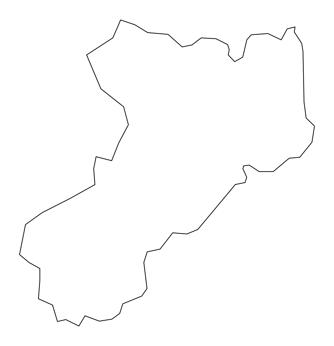 Mapa de contorno de Cheshire East, United Kingdom.