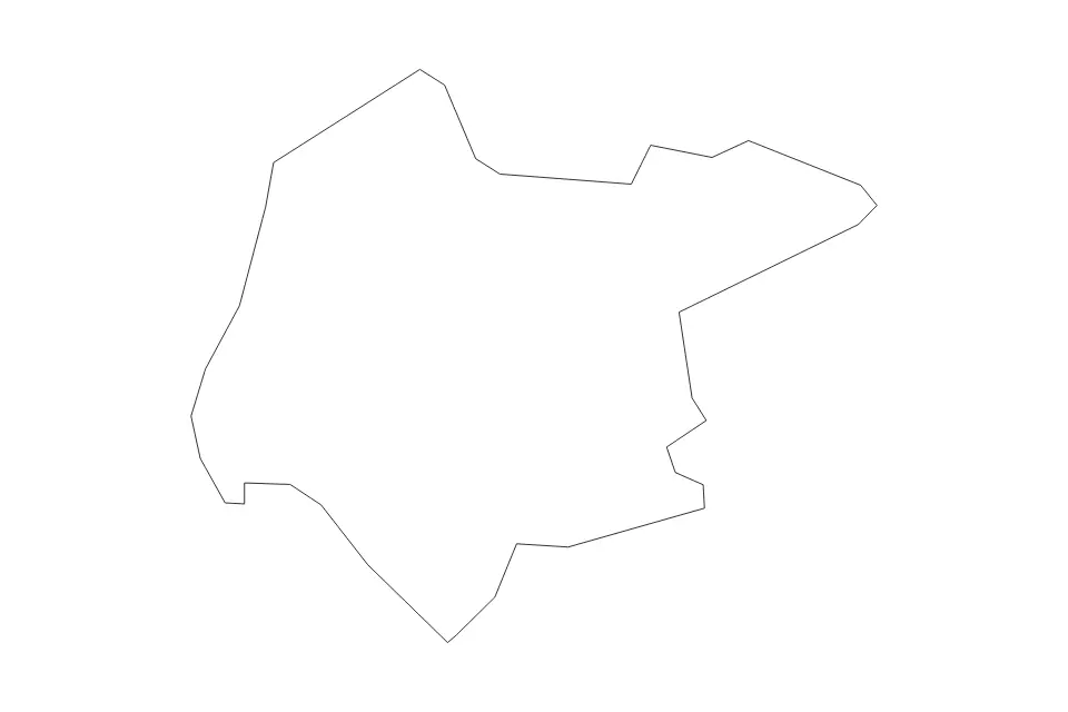 Mapa de Clackmannanshire, United Kingdom de tipo contorno para Europa, con contorno con límites limpios.
