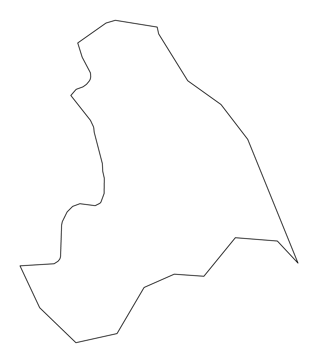 Mapa de contorno de Croydon, United Kingdom.