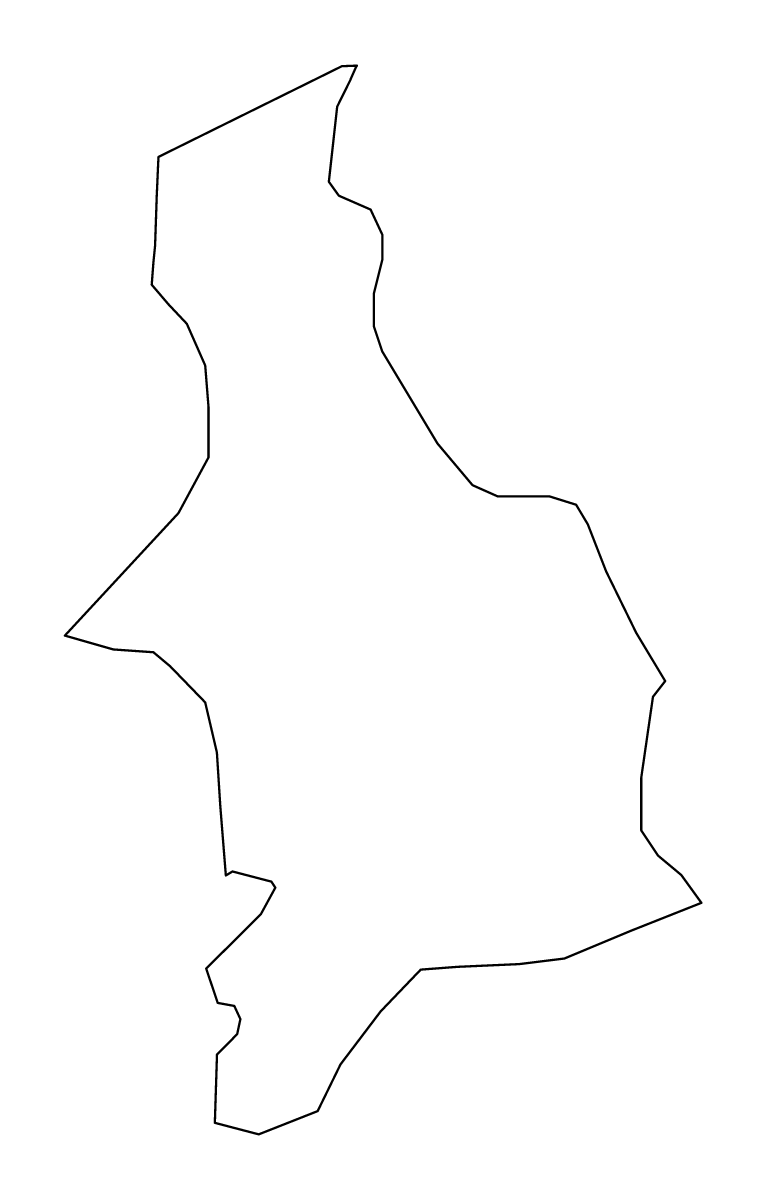 Carte de contour de Denbighshire, United Kingdom.