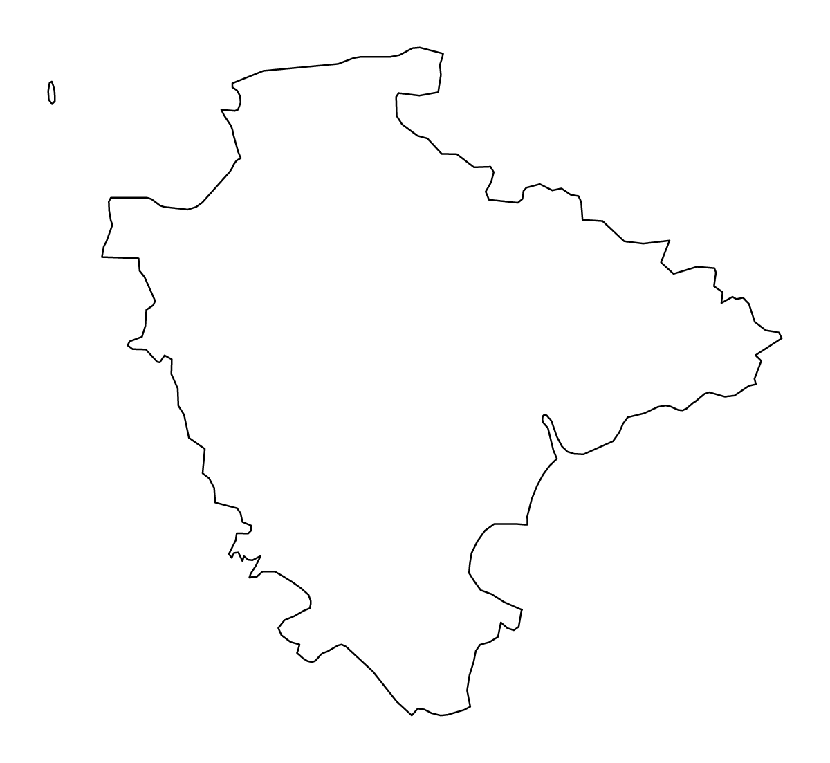 Mapa de contorno de Devon, United Kingdom.