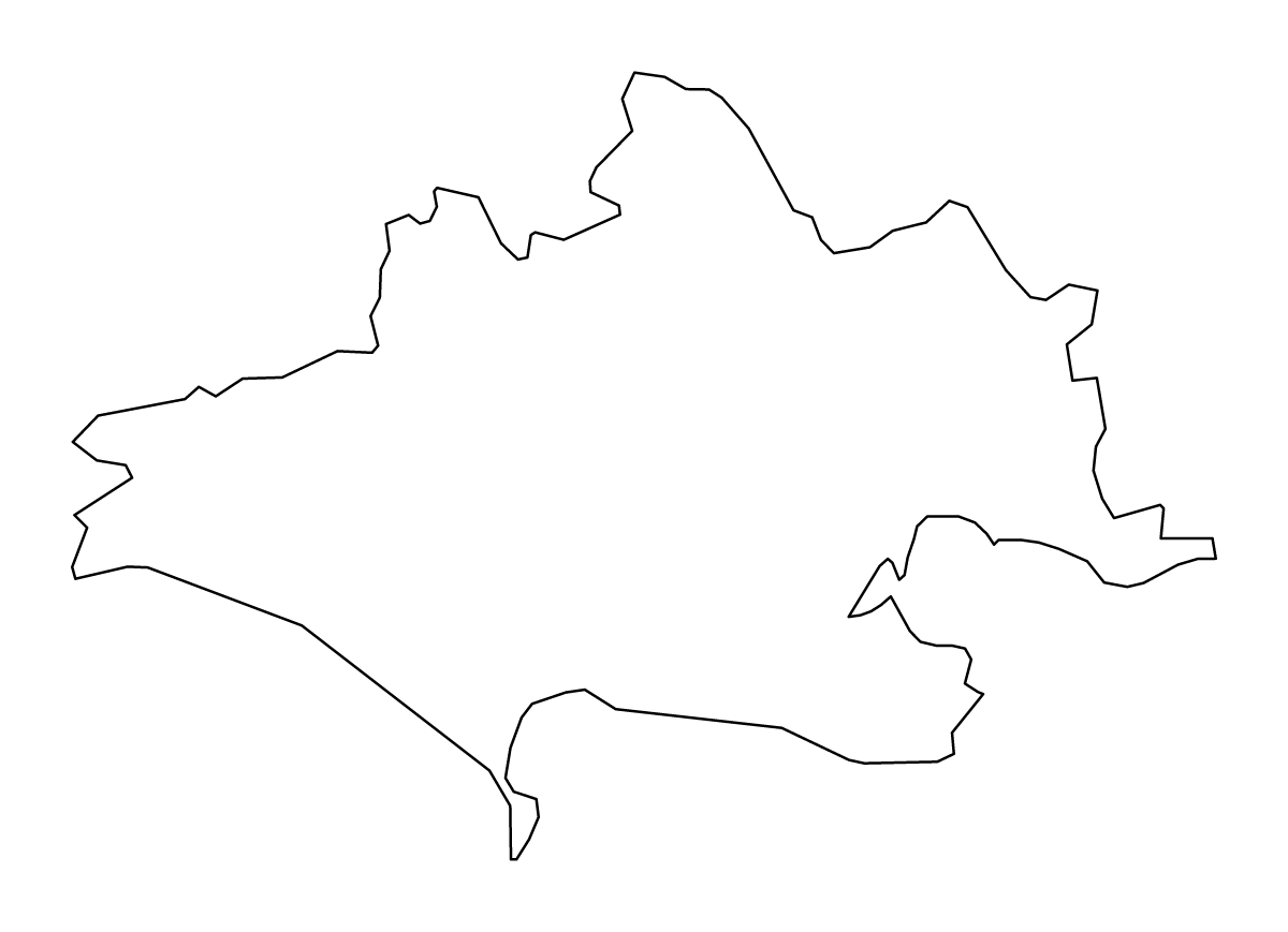 Mapa de contorno de Dorset, United Kingdom.