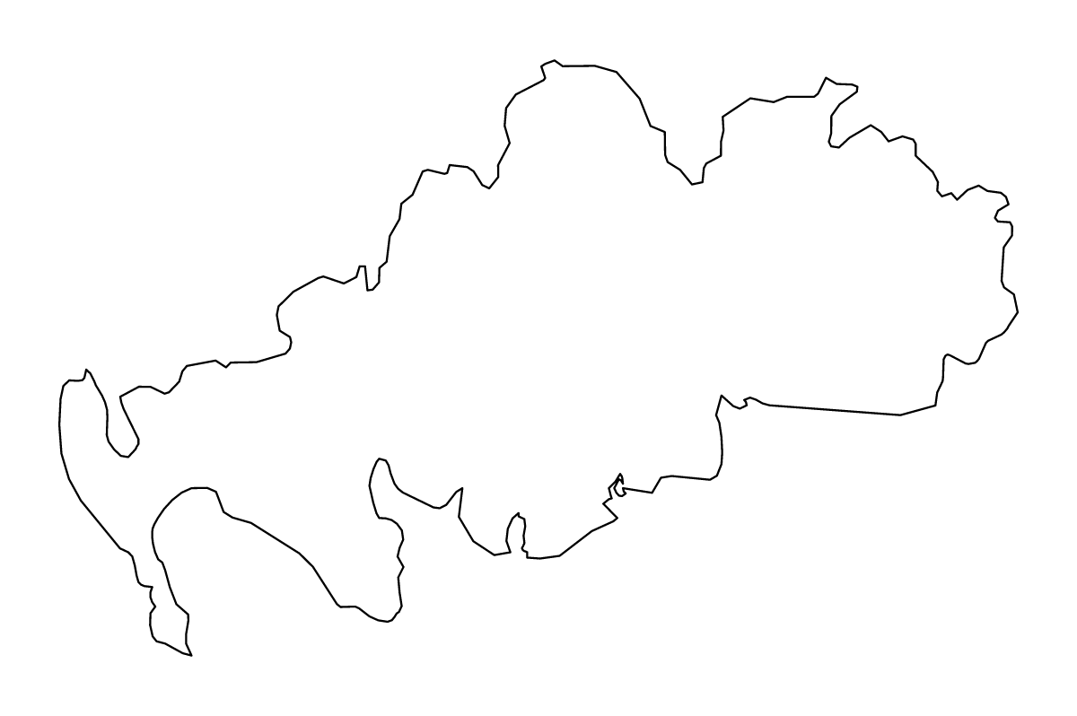 Mapa de contorno de Dumfries and Galloway, United Kingdom.