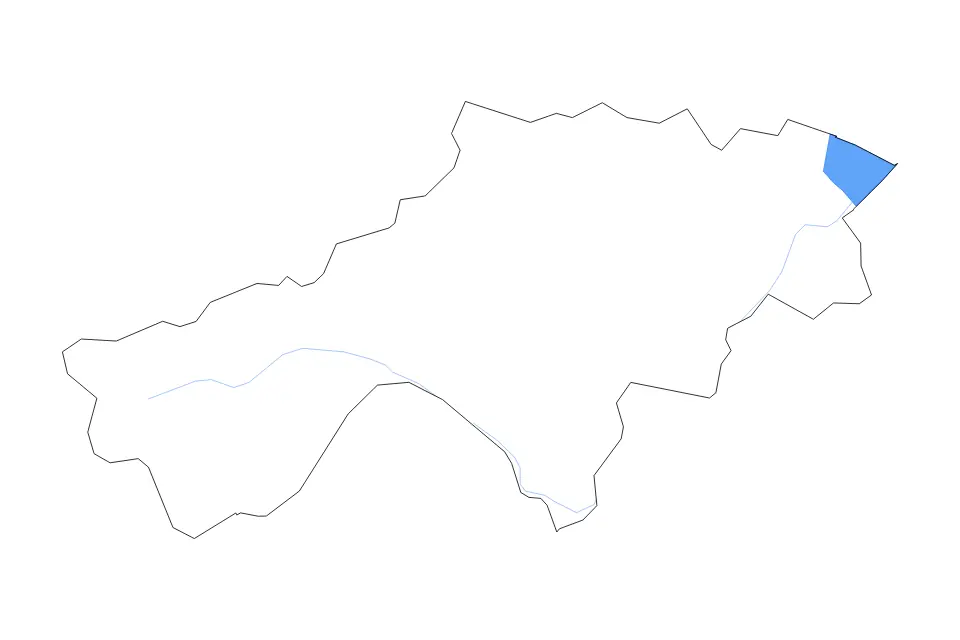 Mapa de Dungannon and South Tyrone, United Kingdom de tipo contorno, lagos y ríos para Europa, con contorno, lagos y ríos con elementos de agua como Lough Neagh.
