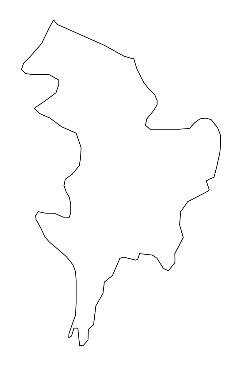 Mapa de contorno de East Ayrshire, United Kingdom.