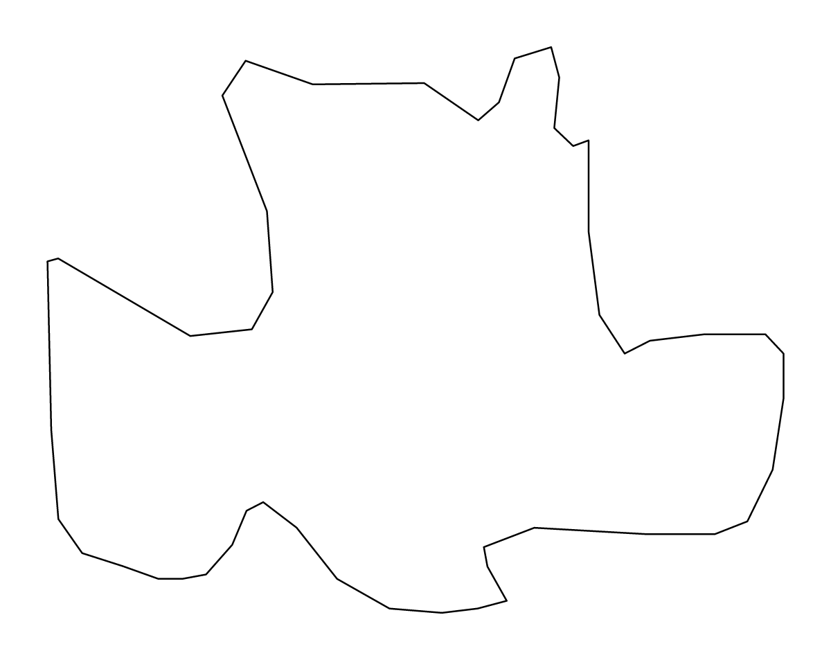 Outline map of East Dunbartonshire Unitary District, United Kingdom.