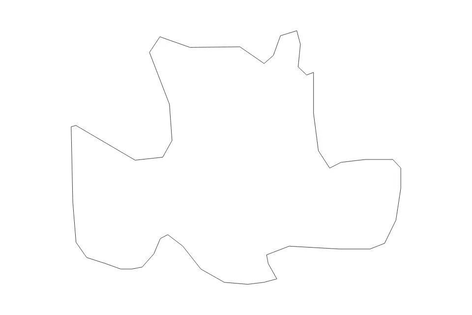 Mapa de East Dunbartonshire, United Kingdom de tipo contorno para Europa, con contorno con límites limpios.