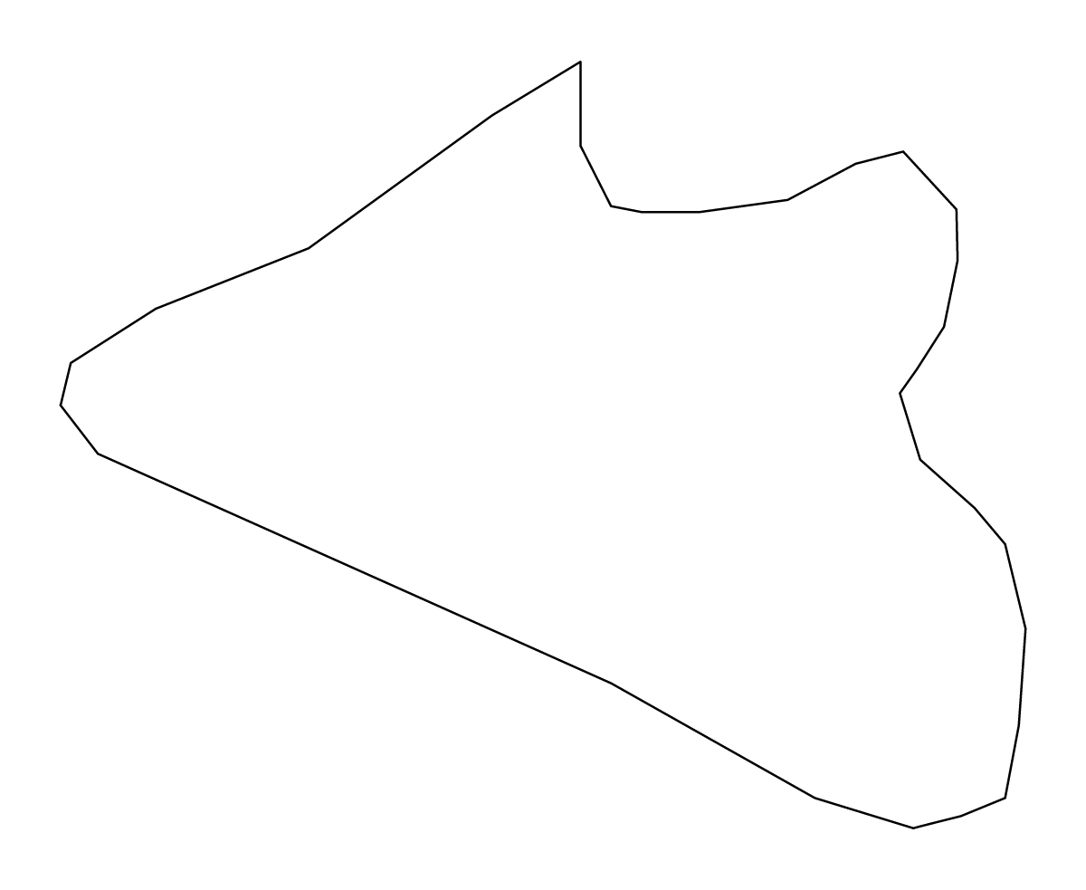 Outline map of East Renfrewshire Unitary District, United Kingdom.