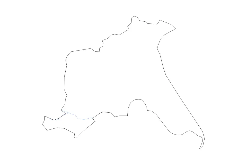 Mapa de East Riding of Yorkshire, United Kingdom de tipo contorno y ríos para Europa, con contorno y ríos con límites limpios.