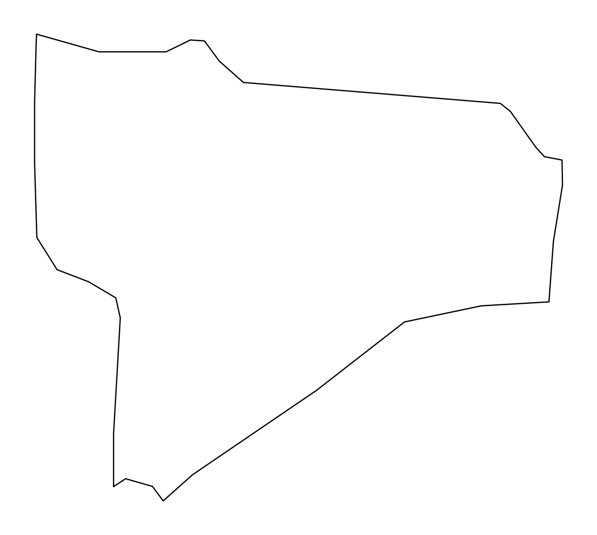 Outline map of Edinburgh Unitary District (city), United Kingdom.