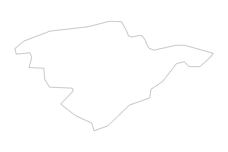 Outline map of Falkirk Unitary District, United Kingdom with subdivision borders.
