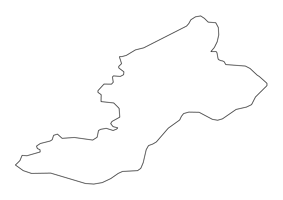 Mapa de contorno de Fife, United Kingdom.