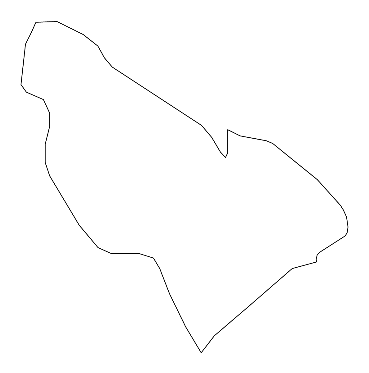 Outline map of Flintshire Unitary Authority (wales), United Kingdom.