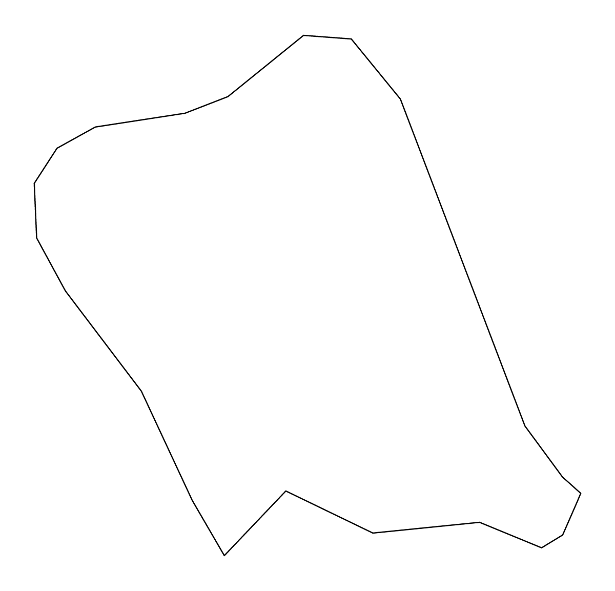 Outline map of Halton Metropolitan Borough, United Kingdom.