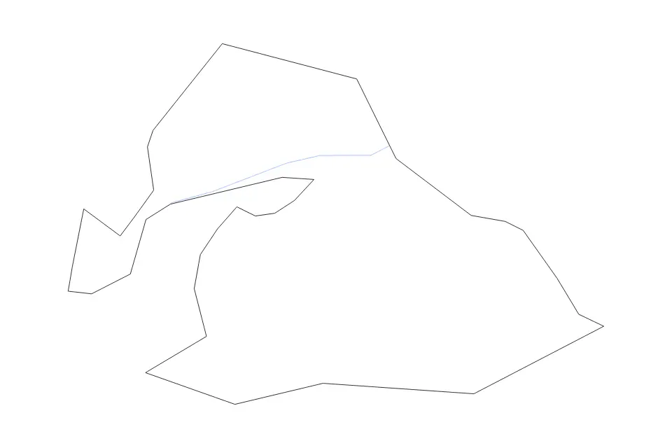 Outline map of Halton Unitary Authority, United Kingdom with subdivision borders and rivers.