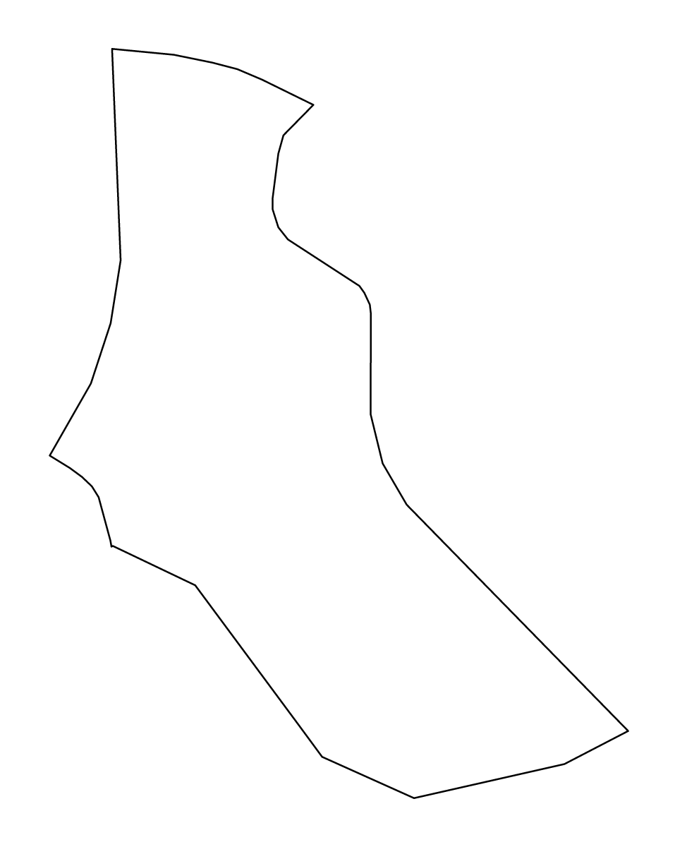 Mapa de contorno de Hammersmith and Fulham, United Kingdom.