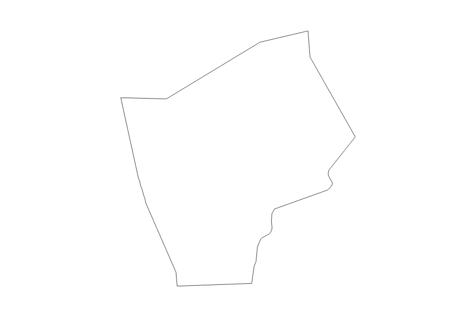 Mapa de Harrow, United Kingdom de tipo contorno para Europa, con contorno con límites limpios.