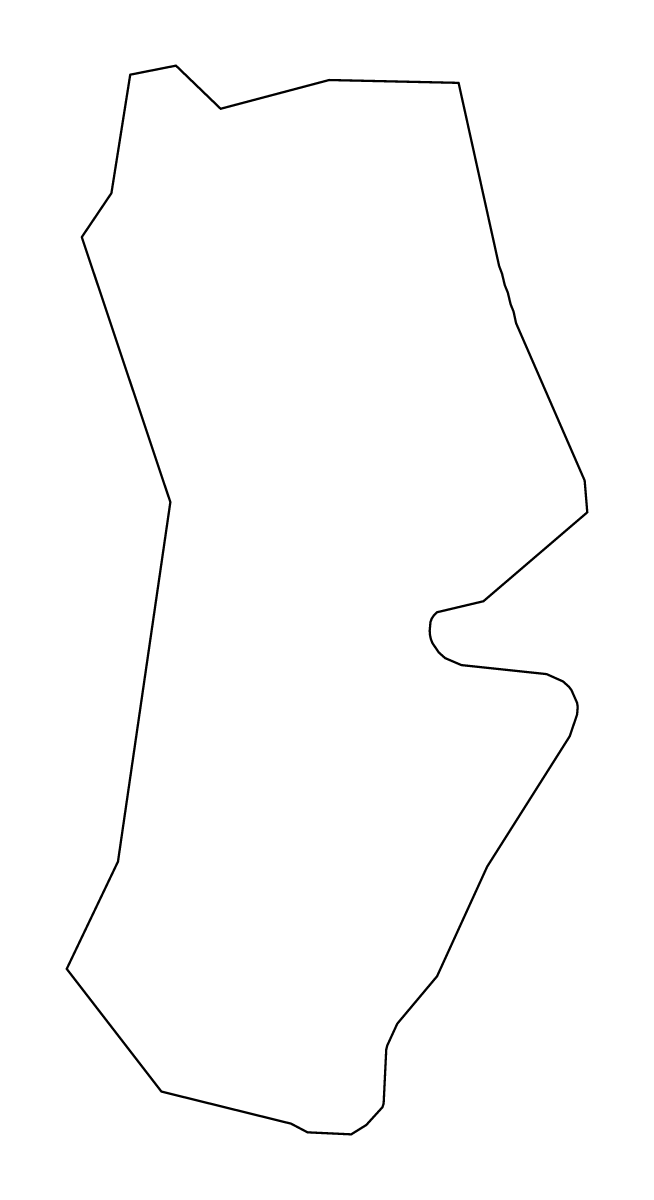Outline map of Hillingdon London Borough, United Kingdom.