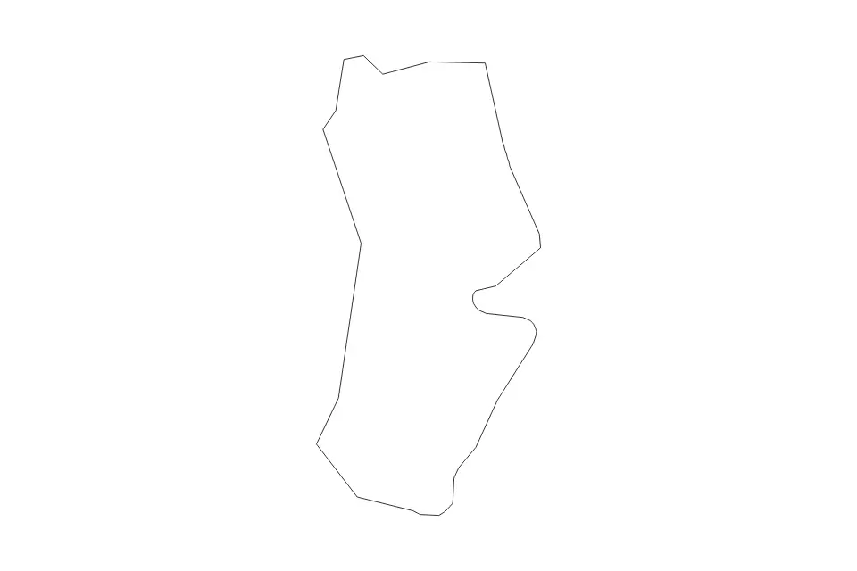 Mapa de Hillingdon, United Kingdom de tipo contorno para Europa, con contorno con límites limpios.