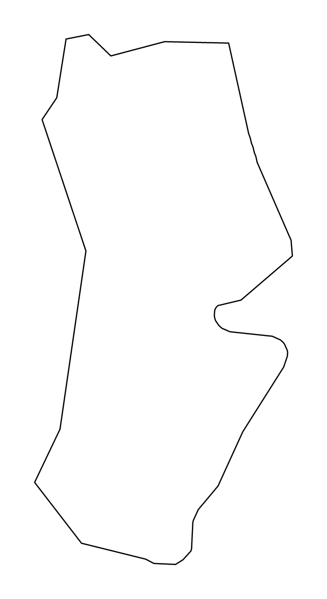 Mapa de contorno de Hillingdon, United Kingdom.