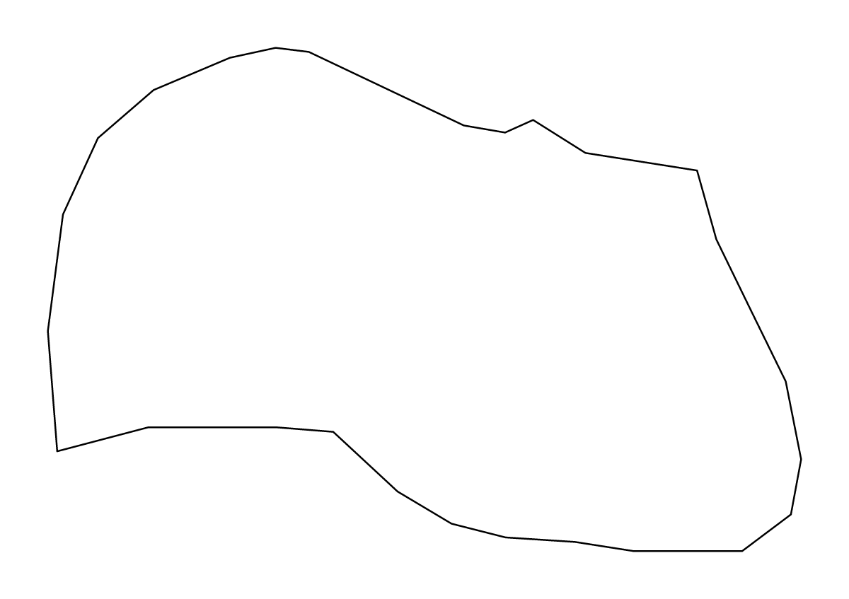 Outline map of Inverclyde Unitary District, United Kingdom.