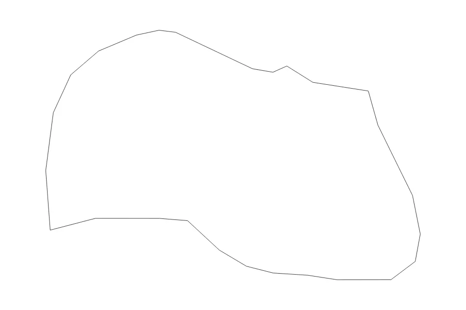 Mapa de Inverclyde, United Kingdom de tipo contorno para Europa, con contorno con límites limpios.